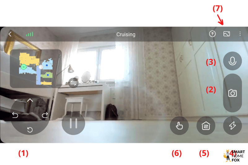 Funktionsumfang des Dreame L10s Ultra bei der Videoüberwachung ist zu sehen.